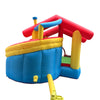 Image of Aleko Inflatable Playtime Bounce House with Double Slide and Removable Shaded Canopy