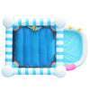 Image of Aleko Indoor/Outdoor Inflatable Bounce House with Built-In Ball Pit - Rainbow Design - Multi Color