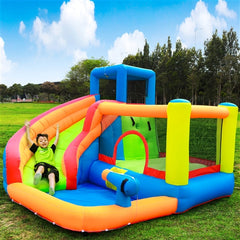 Aleko Outdoor Inflatable Bounce House with Water Sprayer and Splash Pool - Multi Color