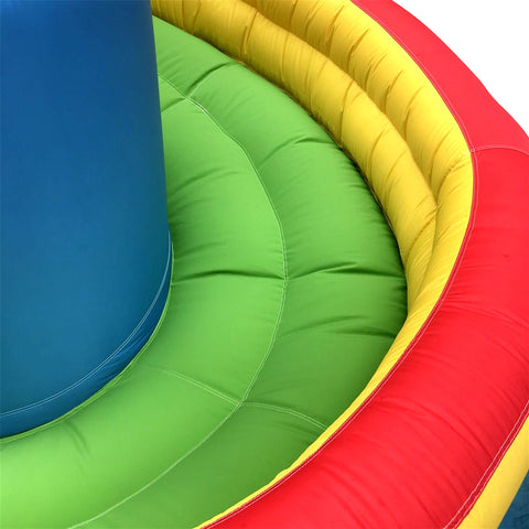 Aleko Inflatable Playtime Bounce House with Double Slide and Removable Shaded Canopy