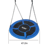 Image of Outdoor Saucer Platform Swing with Adjustable Hanging Ropes - 47 Inches -Blue